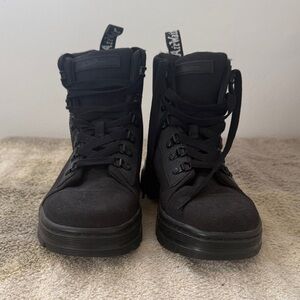 Dr. Martens Black Textured Boots